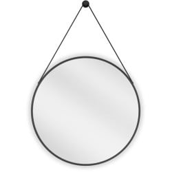 Mexen String lustro łazienkowe okragłe 60 cm, rama czarna - 9854-060-060-000-70