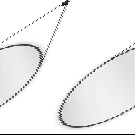 Mexen String ronn Buedzëmmer-Spigel 60 cm, schwaarze Kader - 9854-060-060-000-70