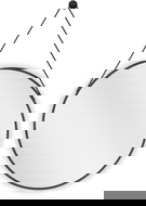 Mexen String ronde badkamerspiegel 60 cm, zwarte lijst - 9854-060-060-000-70