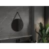 Mexen String round bathroom mirror 60 cm, black frame - 9854-060-060-000-70