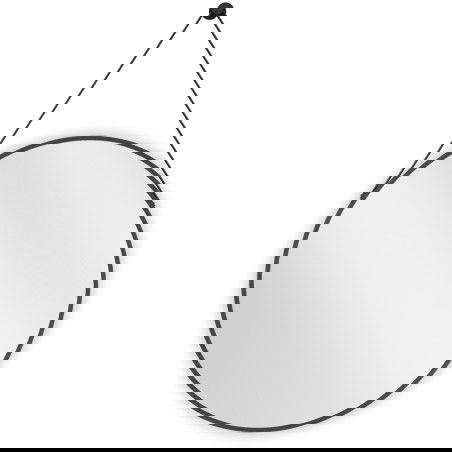 Mexen String ronnt Buedzëmmer Spigel 70 cm, schwaarze Kader - 9854-070-070-000-70