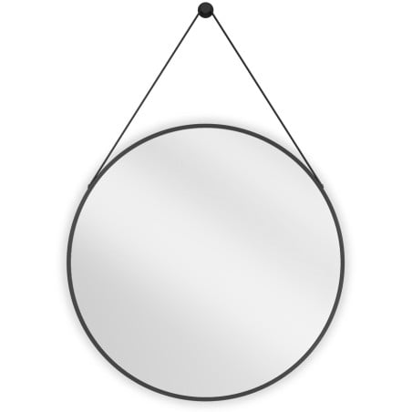 Mexen String Rundes Badezimmer-Spiegel 70 cm, schwarzer Rahmen - 9854-070-070-000-70