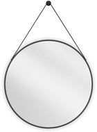 Mexen String Badezimmerspiegel rund 70 cm, schwarzer Rahmen - 9854-070-070-000-70