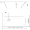 Mexen Vega rechthoekig bad 130 x 70 cm met omkasting, wit - 55011307000X