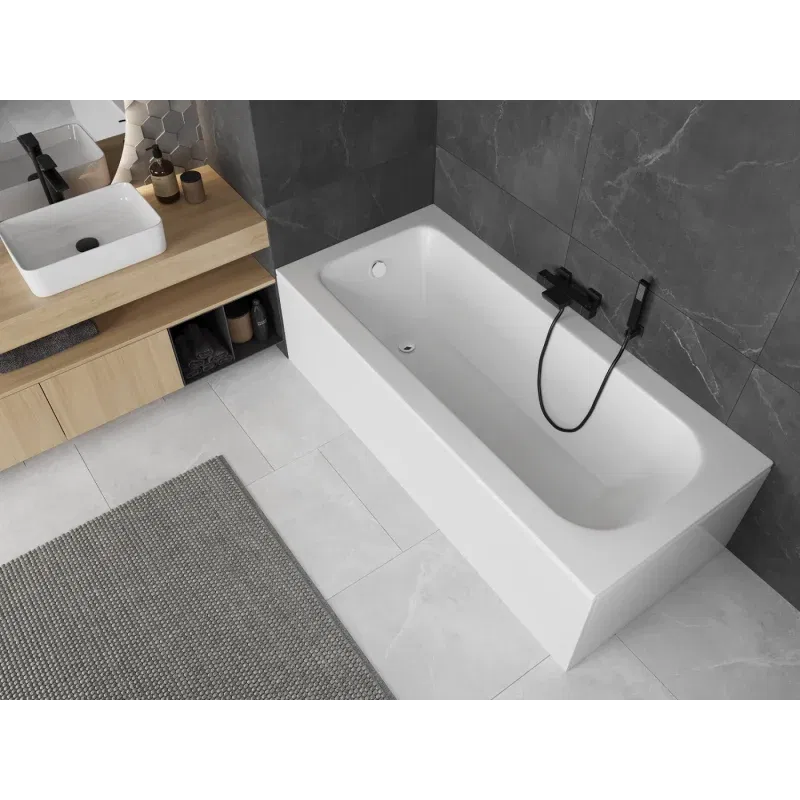 Mexen Vega rechteckige Badewanne 140 x 70 cm mit Verkleidung, weiß - 55011407000X