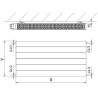 Mexen Line CL22 radiateur à plaques 600 x 1200 mm, raccordement latéral, 1899 W, anthracite - W422L-060-120-66