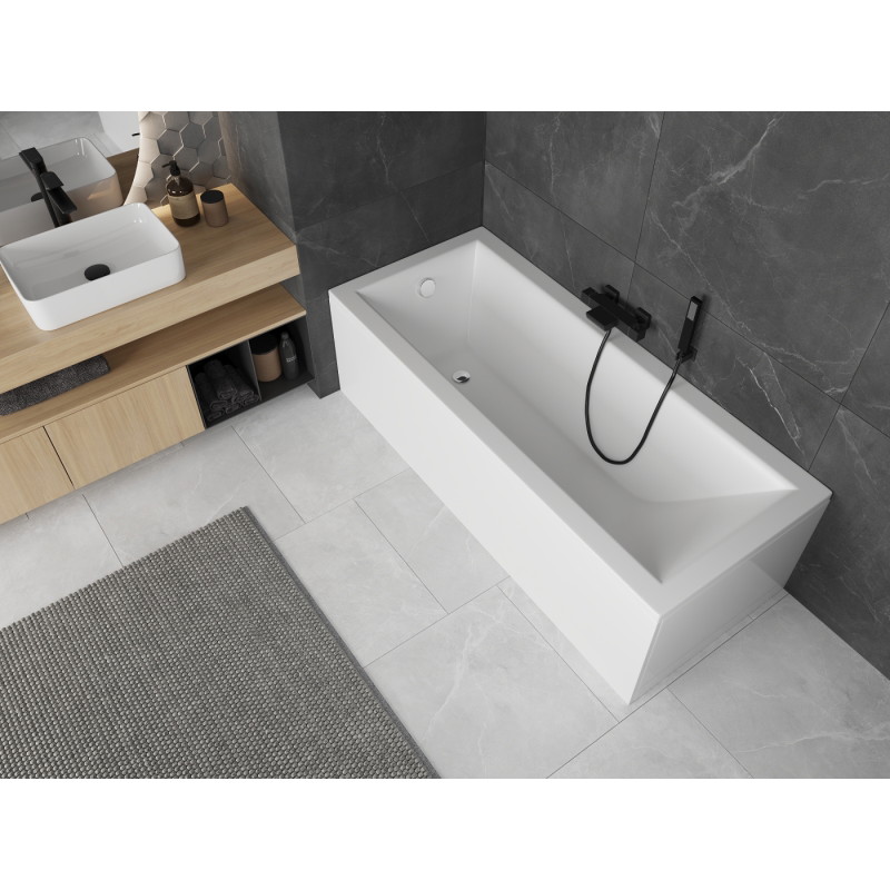 Mexen Cubik bañera rectangular 140 x 70 cm con revestimiento, blanca - 55031407000X