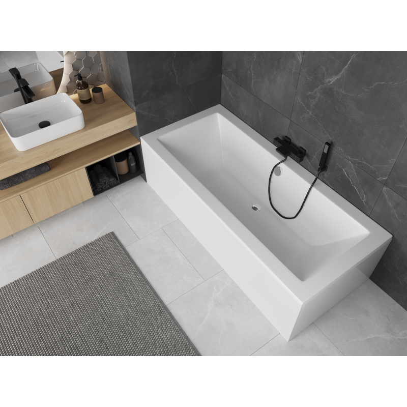 Mexen Cube rechthoekig bad 190 x 80 cm met ombouw, wit - 55051908000X