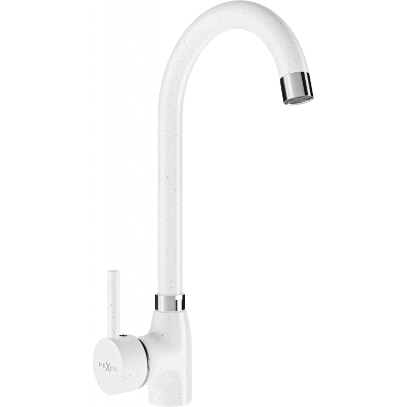 Mexen Telma robinet de cuisine, blanc moucheté - 670200-26