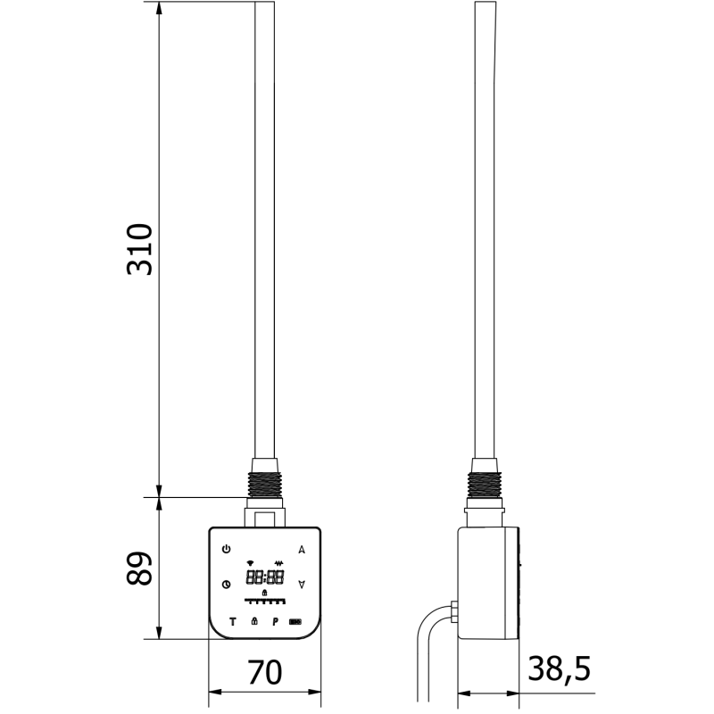 Mexen FA-F resistenza elettrica con Wi-Fi, 300 W, nera - W953-0300-70