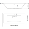 Mexen Cube Rectangular Bathtub 170 x 75 cm, White - 55051707500