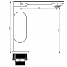 Mexen Milo robinet de lavabo avec poignée latérale, or - 71305-50