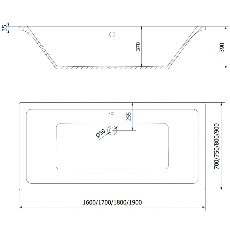 Mexen Cube rechthoekig bad 180 x 80 cm met ombouw en 1-delige scherm 90 cm, zwart patroon - 550518080X9509007070