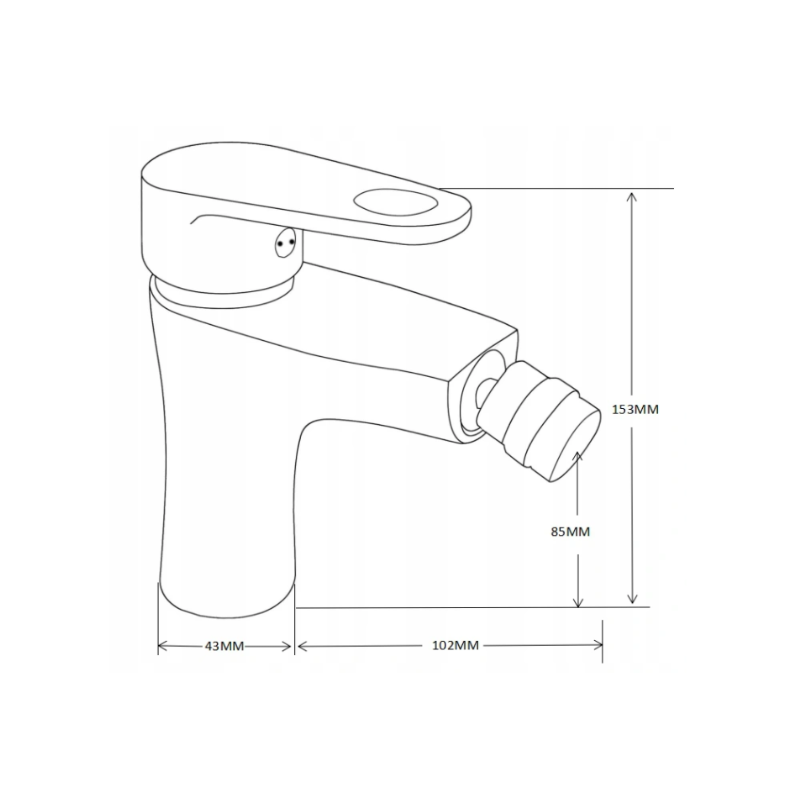 Mexen Kama grifo de bidé, cromo - 72520-00