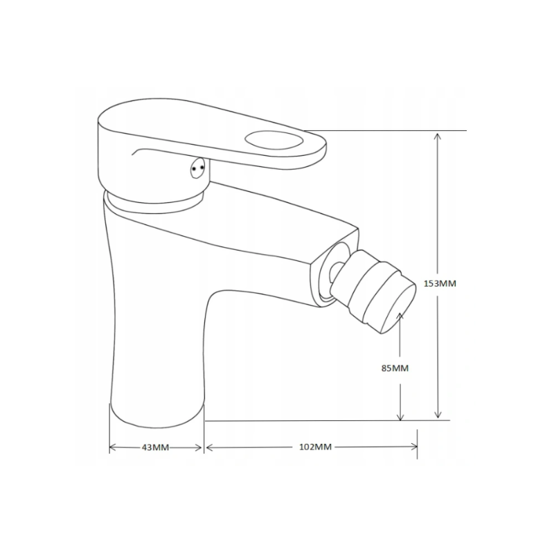 Mexen Kama Bidet-Batterie, schwarz - 72520-70