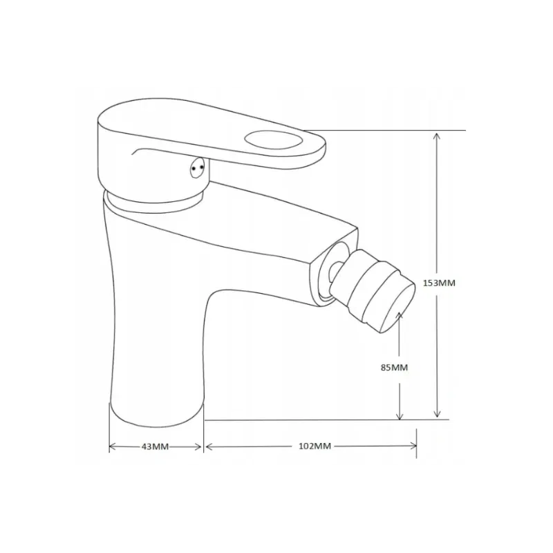 Mexen Kama robinet de bidet, noir - 72520-70