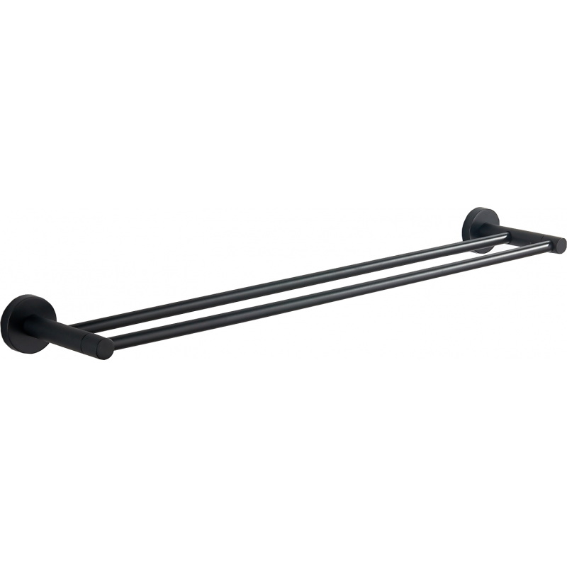 Mexen Remo dubbele handdoekhanger, zwart - 7050725-70