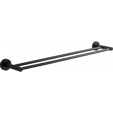 Mexen Remo dubbele handdoekhanger, zwart - 7050725-70
