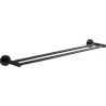Mexen Remo doble toallero negro - 7050725-70