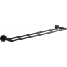 Mexen Remo dubbele handdoekhanger, zwart - 7050725-70