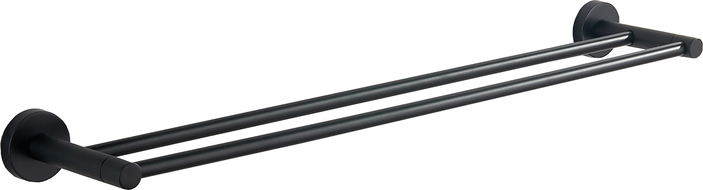 Mexen Remo διπλή κρεμάστρα για πετσέτες, μαύρη - 7050725-70