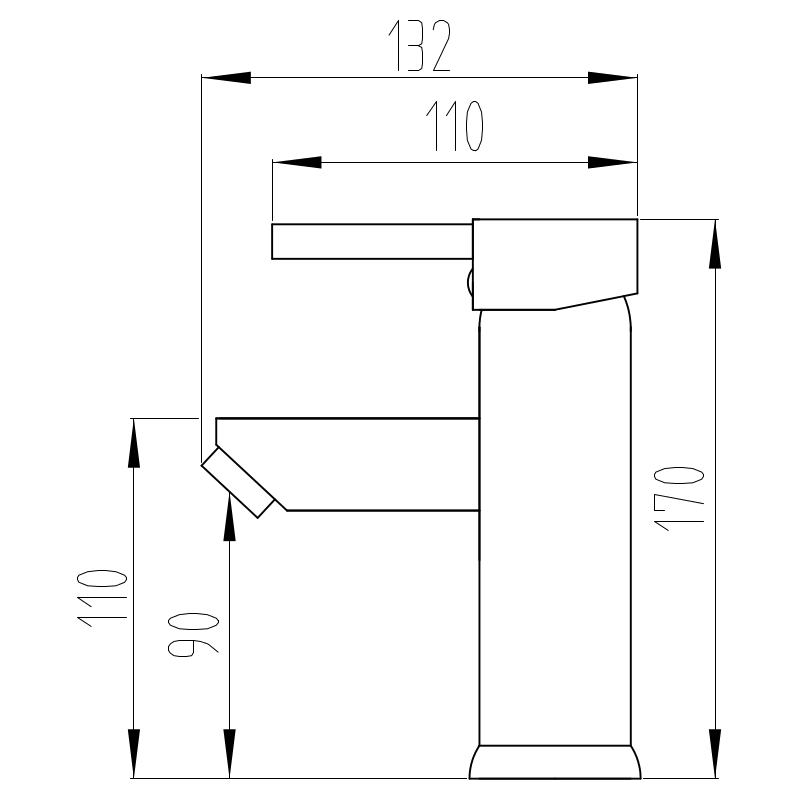 Mexen Lua bidetblandare, vit - 72820-20
