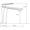 Mexen Ares washbasin faucet, gold - 744100-50