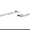 Mexen Remo doble colgador de toalla, cromo - 7050725-00