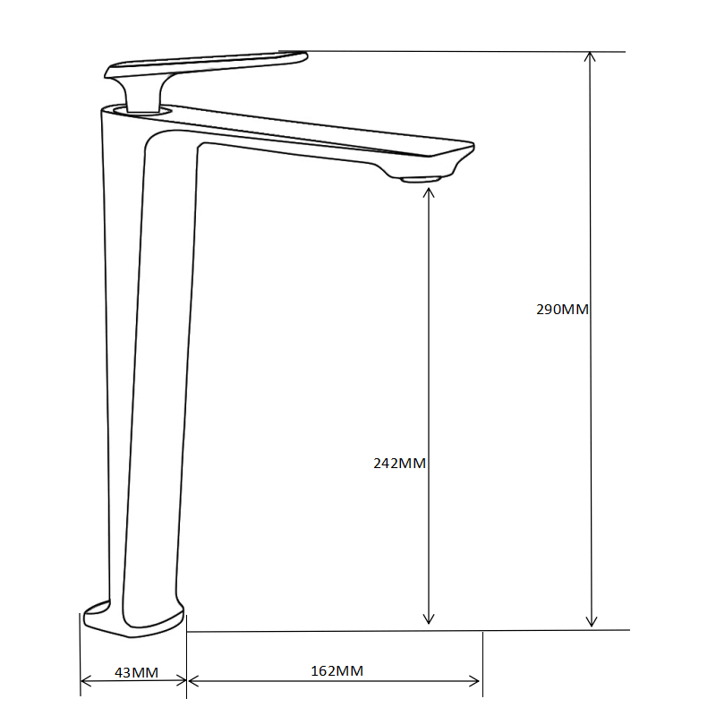 Mexen Ares tall basin tap, chrome - 744110-00