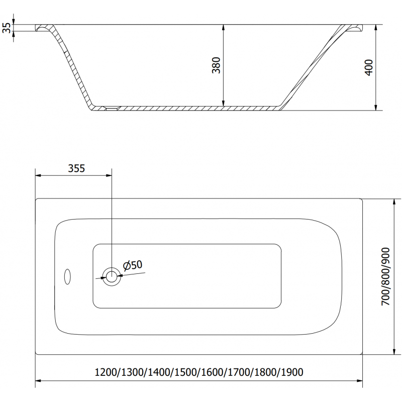 Mexen Vega wanna prostokątna 180 x 80 cm z obudową i parawanem 1-skrzydłowym 50 cm, czarny wzór - 550118080X9505007077