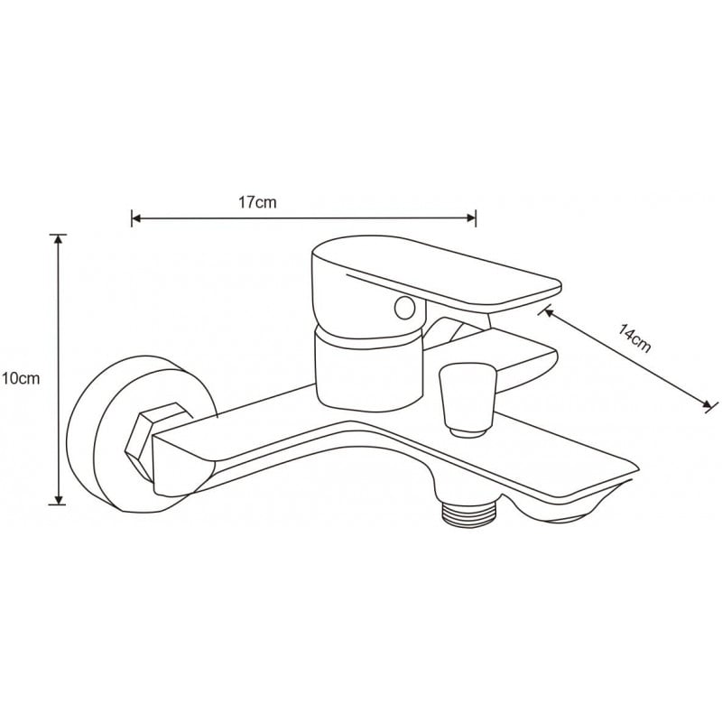 Mexen Alfa bath tap, gold - 745730-50