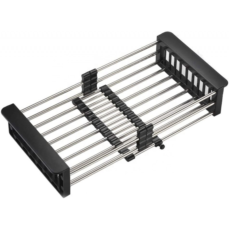 Mexen escurridor de cocina telescópico con ancho ajustable, negro - 660730-70
