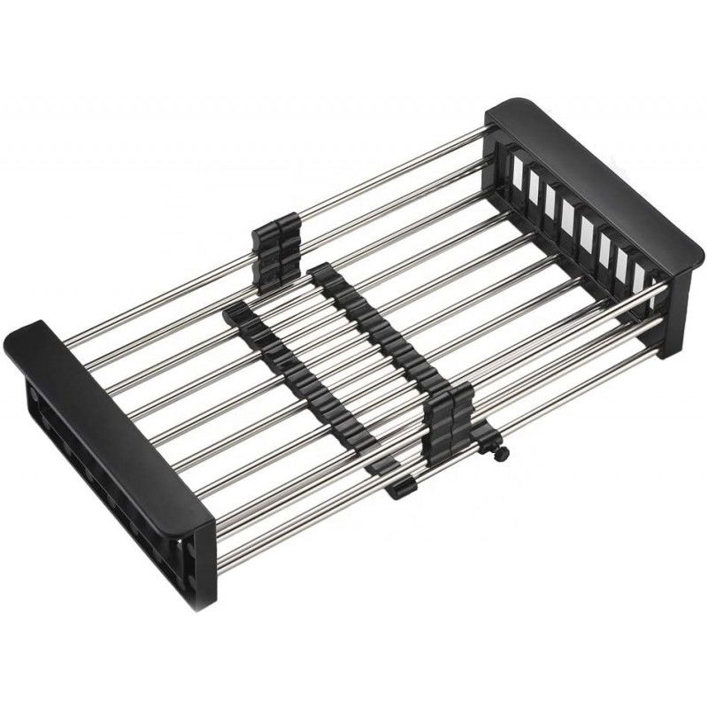 Mexen scola piatti da cucina telescopico con larghezza regolabile, nero - 660730-70