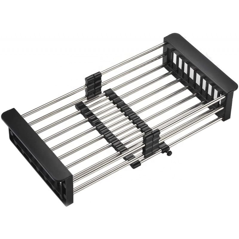 Mexen τηλεσκοπική στραγγιστή κουζίνας με ρυθμιζόμενο πλάτος, μαύρη -