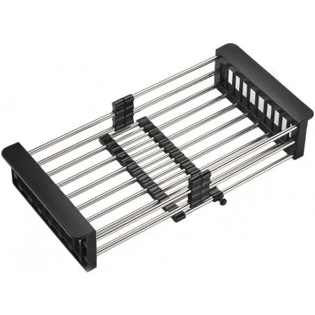 Égouttoir de cuisine télescopique Mexen avec largeur réglable, noir - 660730-70