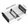 Égouttoir de cuisine télescopique Mexen avec largeur réglable, noir - 660730-70