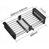 Mexen escurridor de cocina telescópico con ancho ajustable, negro - 660730-70