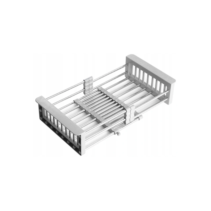 Mexen teleskooppinen keittiökuivausteline, jossa säädettävä leveys, harmaa - 660730-71