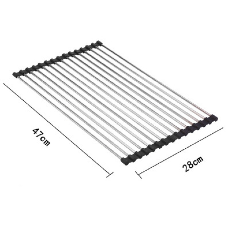 Mexen foldable kitchen dish drainer, black - 660949-70