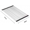 Mexen roll-up kitchen drainer for dishes, black - 660949-70