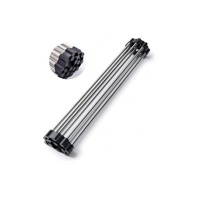 Mexen roll-up kitchen drainer for dishes, black - 660949-70