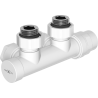Mexen Uni-Term radiator angle valve, Duplex, DN50, white - W907-000-20