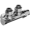 Mexen Uni-Term angle radiator valve, Duplex, DN50, chrome - W907-000-01