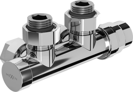 Mexen Uni-Term radiatorski kotni ventil, Duplex, DN50, krom - W907-000-01