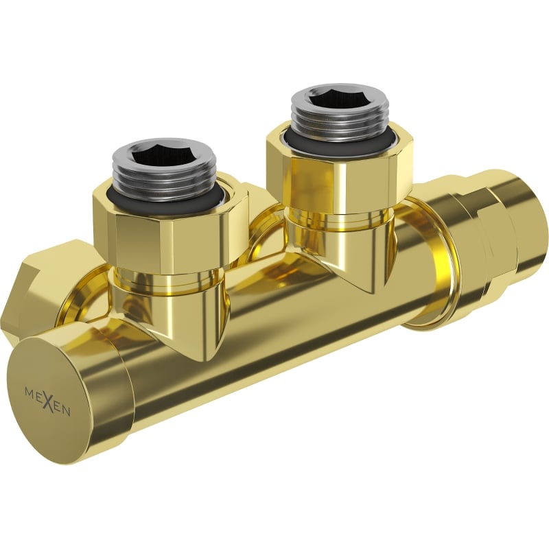 Mexen Uni-Term radiaatori nurgaklapp, Duplex, DN50, kuldne - W907-000-50