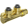Mexen Uni-Term Heizkörper-Eckventil, Duplex, DN50, Gold - W907-000-50