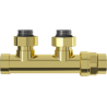 Mexen Heizkörperventil Eckform, Duplex, DN50, gold - W907-000-50