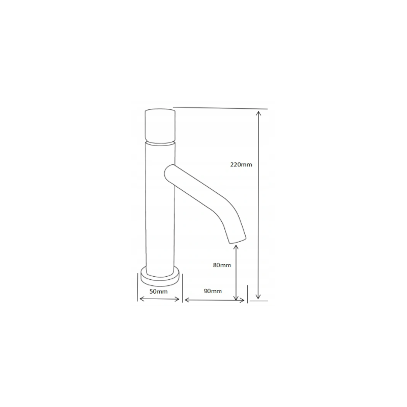 Mexen Rumba One washbasin tap, white/chrome - 73501-25