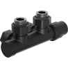 Mexen Uni-Term angled radiator valve, Duplex, DN50, black - W907-000-70