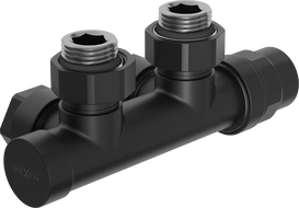 Mexen Uni-Term soupape de radiateur angulaire, Duplex, DN50, noir - W907-000-70